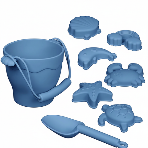 Beach Bucket Full Set White Background